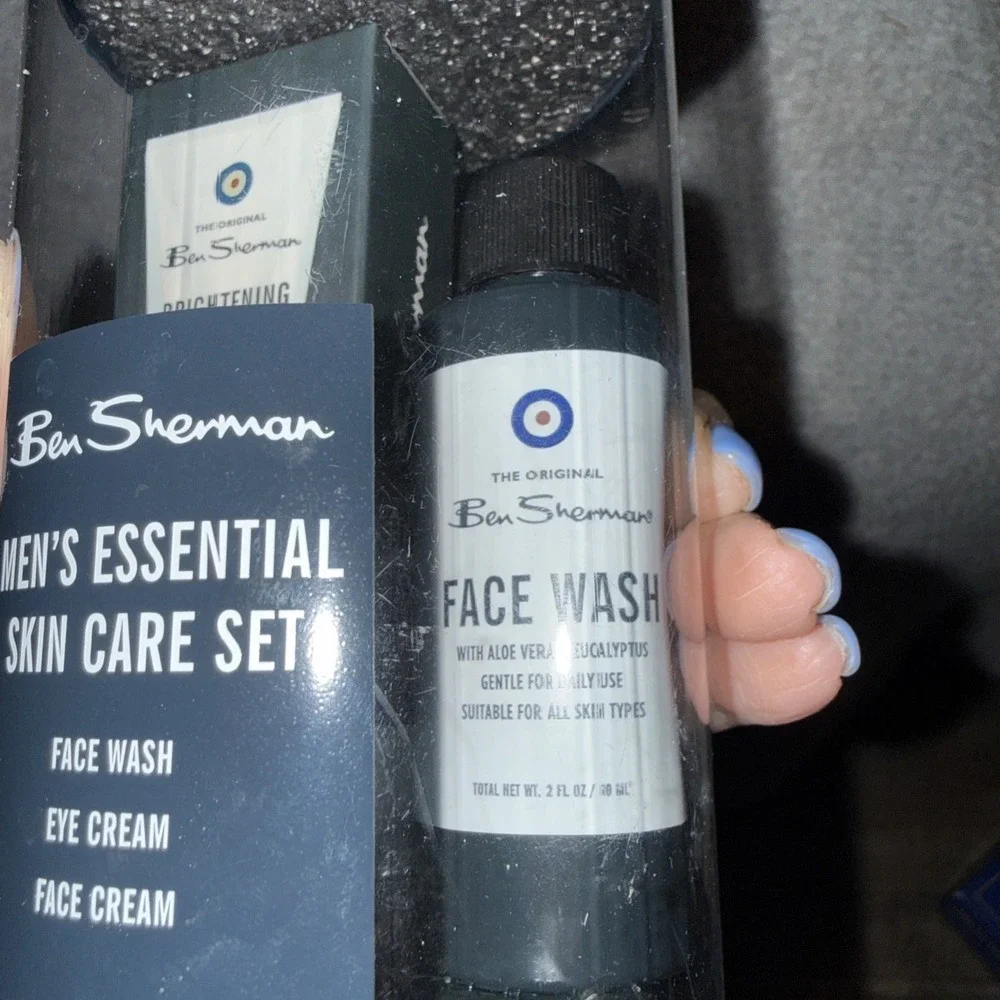 Ben Sherman Men's Essential Skin Care Set 3 Piece. Face Wash Eye & Face Cream